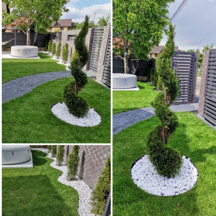 Marmură rotunjită albă și multicoloră Thassos – Bacău