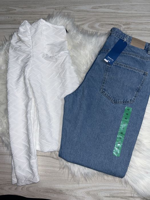 НОВИ дънки с етикет + подарък блуза