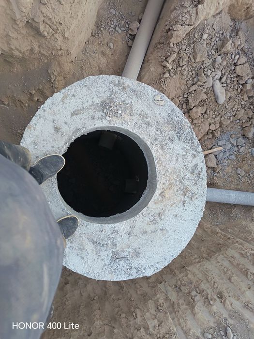 Kanalizatsiya mantaj, santexnik ishlari, skeptik vigribnoy yama ustano