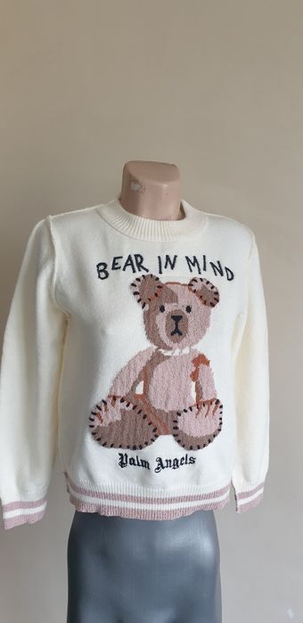 Palm Angels Wool Bear In Mind  S / M  НОВО! ОРИГИНАЛ! Дамски Пуловер!