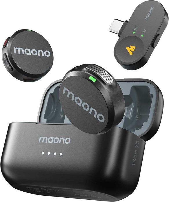Безжични микрофони MAONO Wave T5 USB-C 2 броя