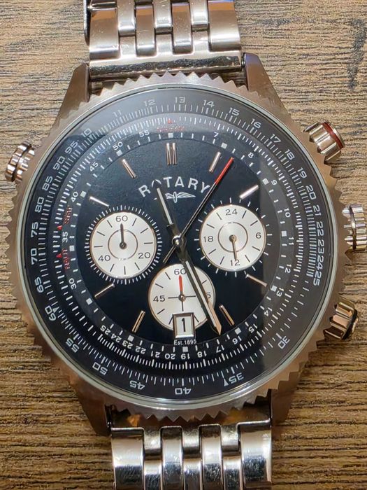 Мъжки хронограф часовник Rotary Pilot Chronograph (Dolphin Standard) – Авиаторски стил