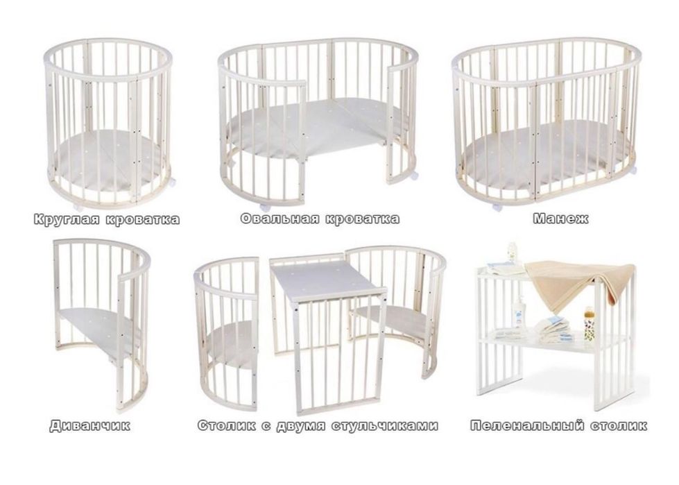 Детская кроватка 6 в 1