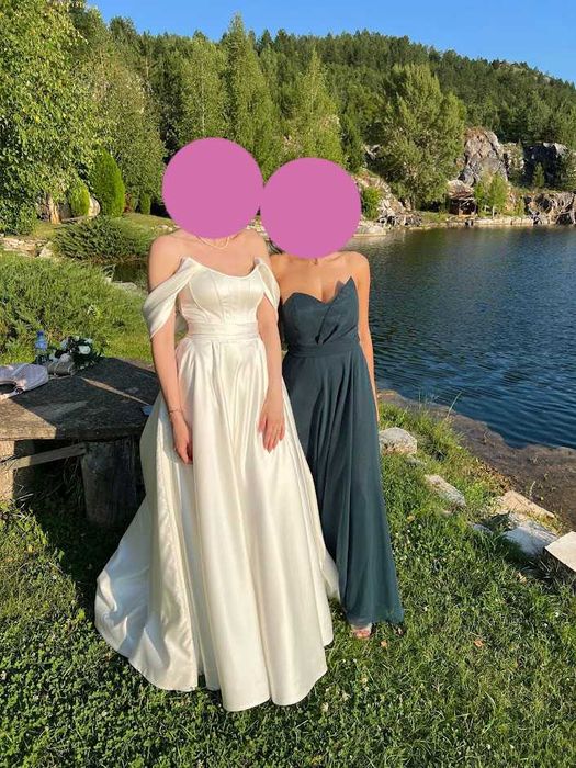 Официална рокля - зелена