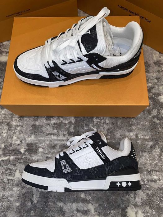 Adidasi Sport Sneakers Luis Vuitton LV Trainers Skate Black White - Livrare Verificare