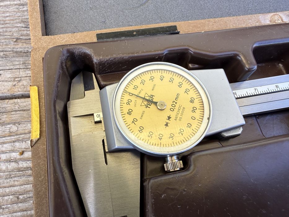 Șubler cu ceas elvețian TESA CCMA-M 0.02mm (Antichoc, Swiss Made) + Cutie