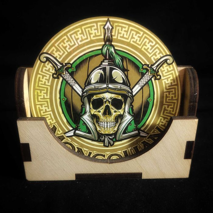 Бирдекели Костеры SKULLS. Подставки под стаканы и кружки. 5 шт.