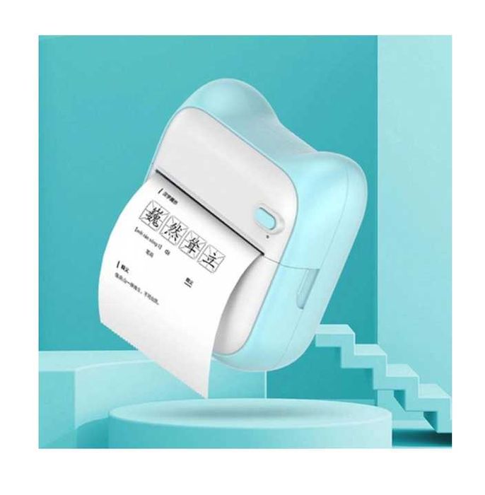 Мини принтер Mercado Trade, За деца, Bluetooth, USB зареждане, А31, Бял