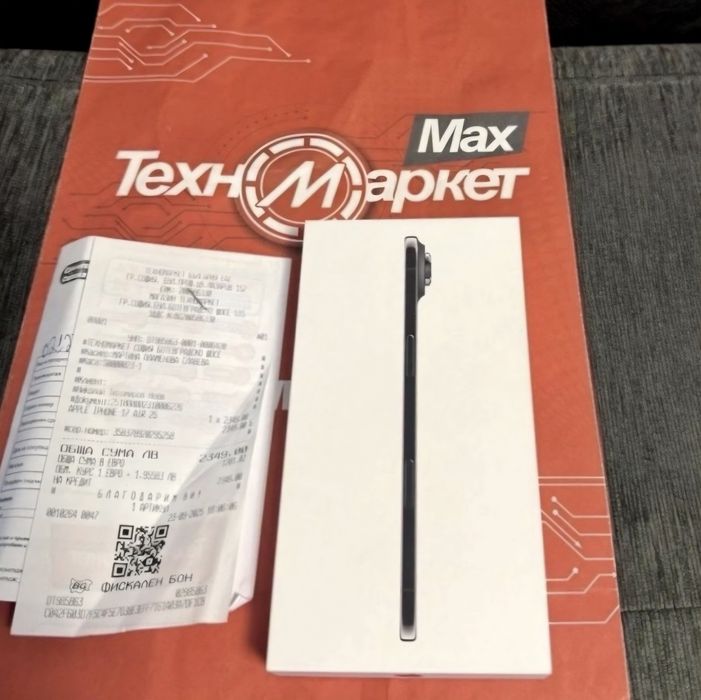 КАТО НОВ 256GB iPhone 17 Air Гаранция Техномаркет 2027г. Black | Черен