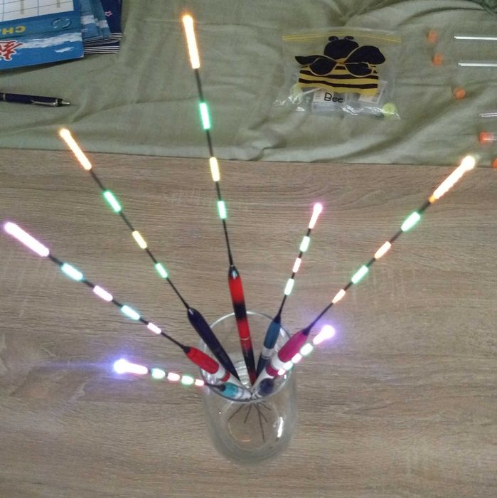 Pluta lumina LED pescuit noapte, fibra optica multicolor