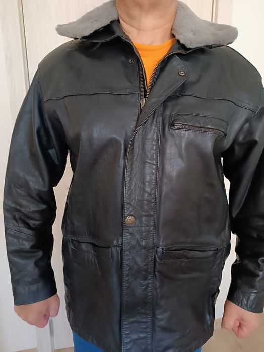 Мъжко яке/шуба. Естествена кожа. Златна белка ООД Сливен