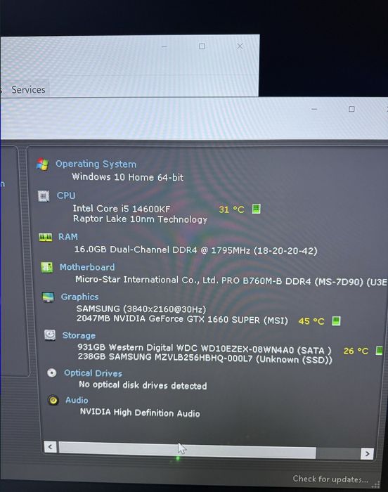 PC i5 14600kf gtx 1660 super