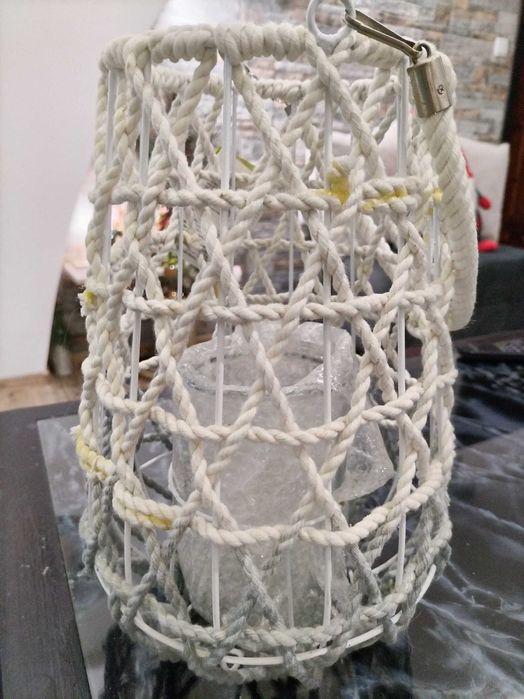 Двуцветен фенер с памучна оплетка