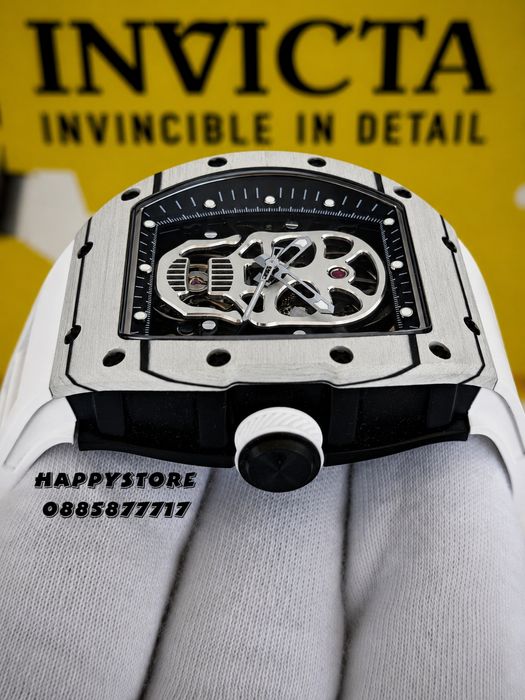 INVICTA Skull white automatic 42 mm, Инвикта нов мъжки часовник