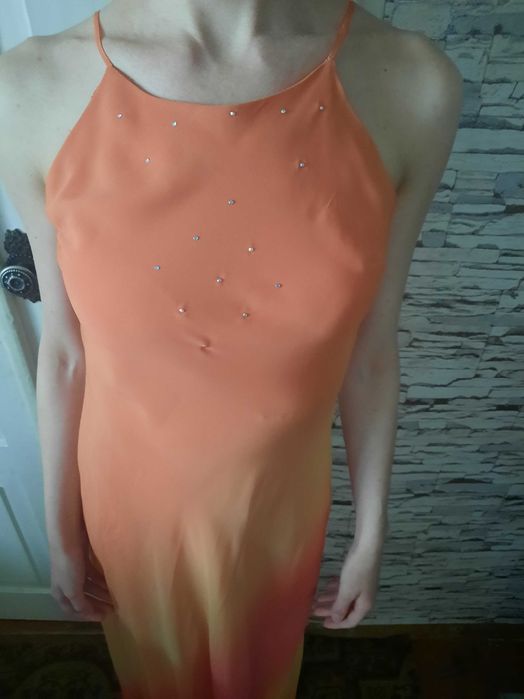 Платье вечернее оранжевое