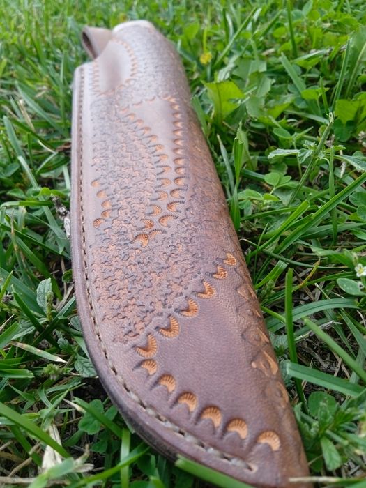 Кания за нож ръчна изработка от телешки бланк естествена кожа