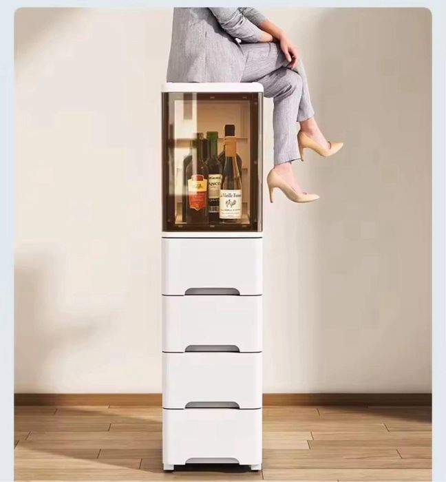 Шкаф-органайзер с дверцей и глубокими ящиками (4 и 5 этажей)