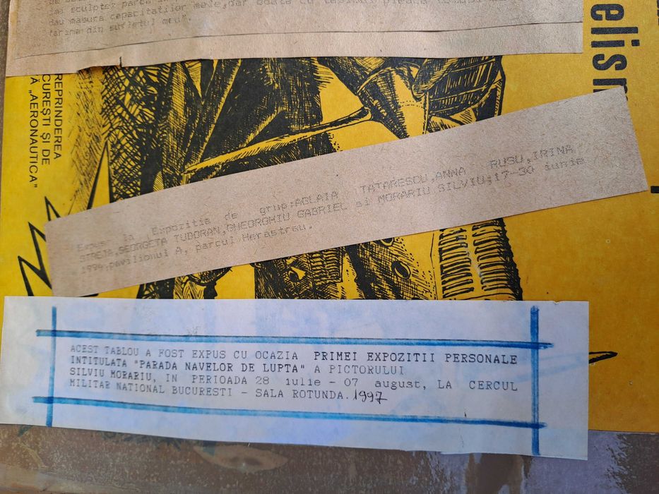 tablou acuarela tus semnat Morariu Silviu datat 1958