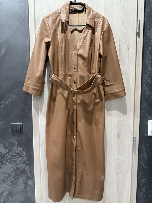 Дълга кожена рокля Zara