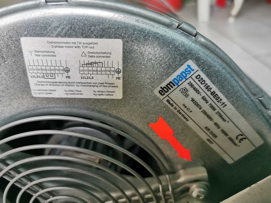 Ventilator centrifugal, Exhaustor Ebmpapst, 700W, D2D160-BE02-11