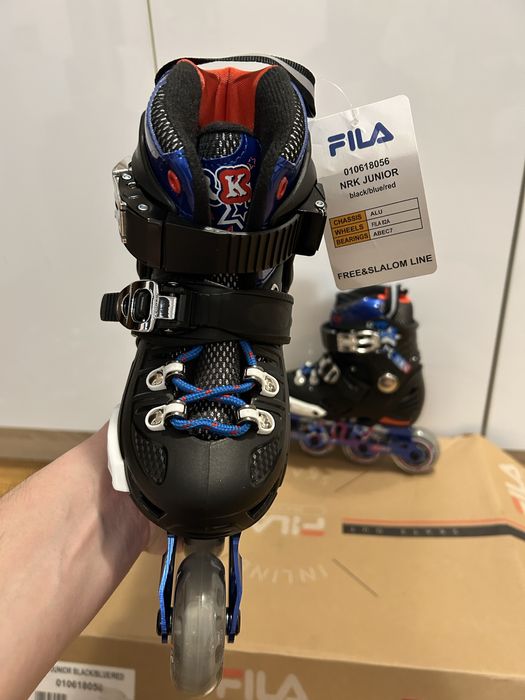 Patine Rotile Role FILA Nrk Junior, marime 28-31, noi, aluminiu