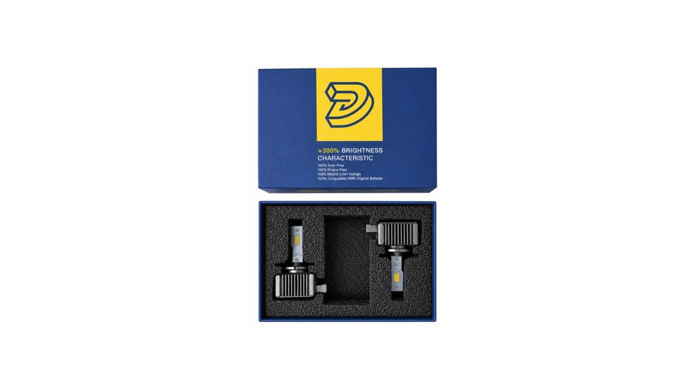 Set 2 Becuri LED D3S CANBUS, 180W, 23.000 Lumeni, 6000K