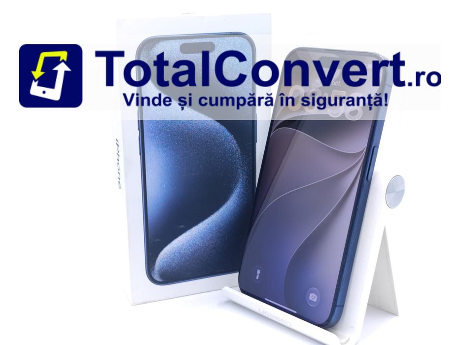 Apple iPhone 15 Pro 128GB Blue Titanium, Garantie 24 luni | #D96875