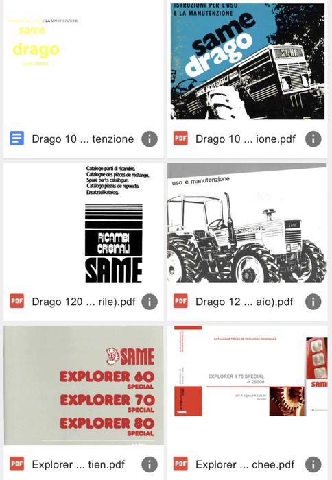 Manuale/cărți  tractoare Same