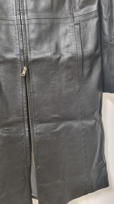 Haina piele naturala manusa neagra M
