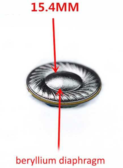 Новые наушники-вкладыши с бериллиевой мембраной (500 Ом + кабель)