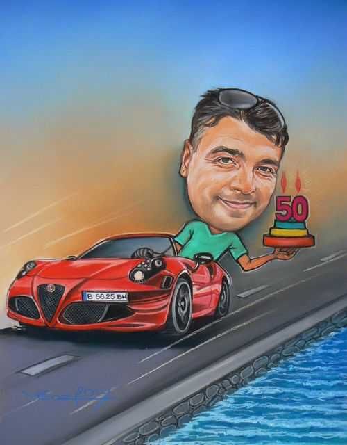 Ръчно рисувани карикатури по снимка