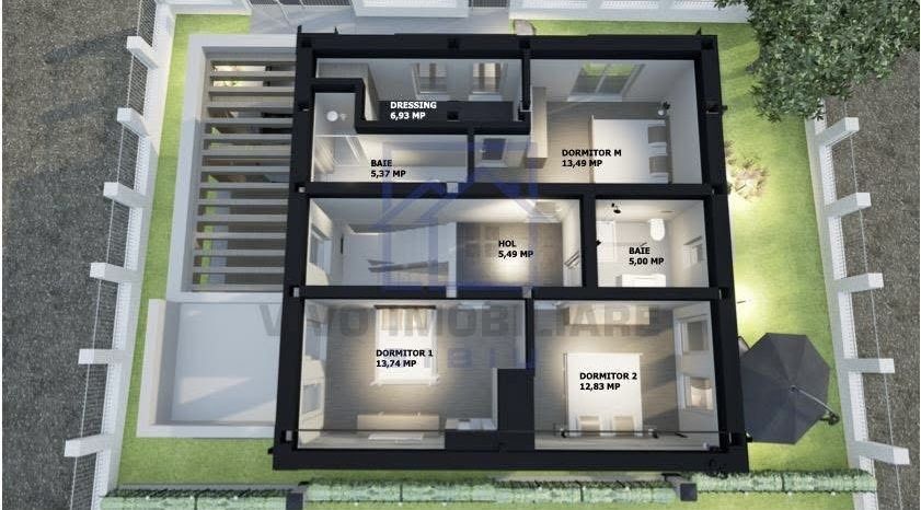 Casă individuală P+1 130mp | Cartierul Arhitecților | teren 360mp