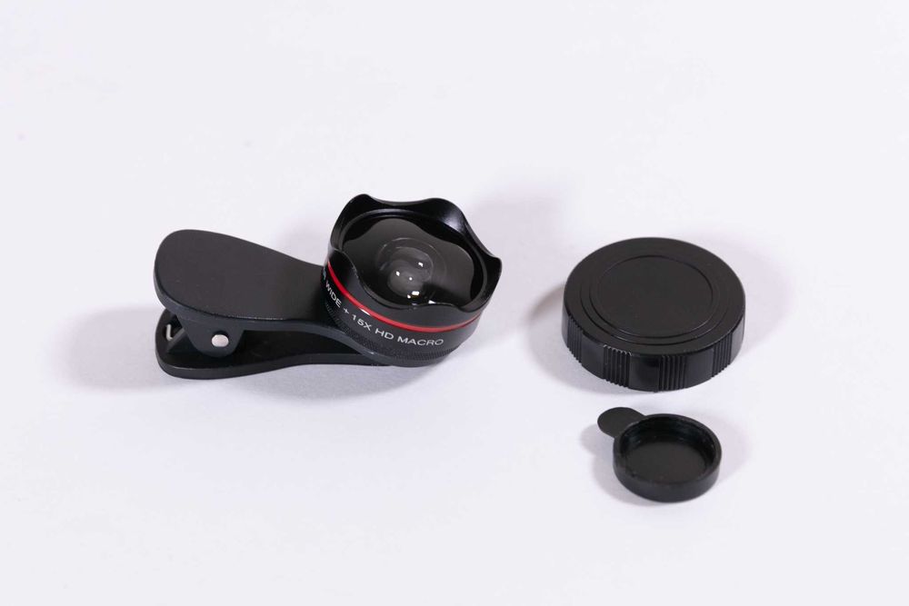 Комплект широкоъгълен и макро обектив за телефон/таблет