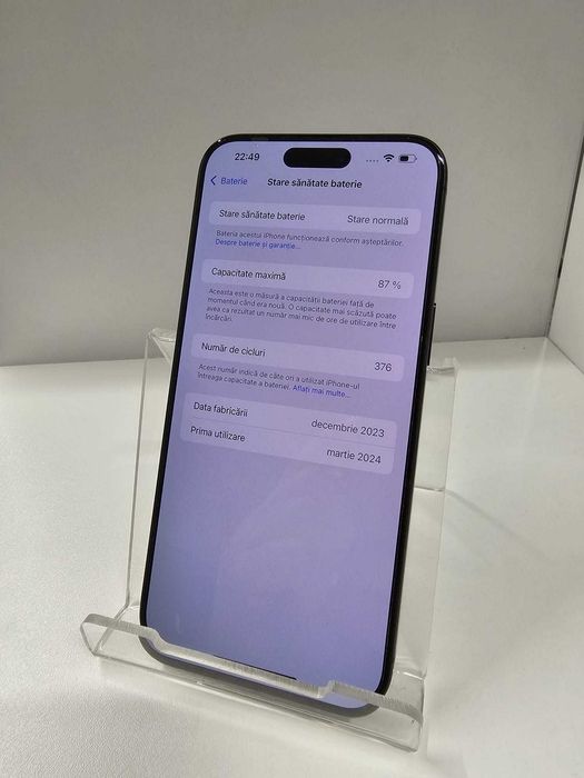 Iphone 15 Pro Max 256 Gb (ag49 Esplanada b.7091) Garantie 2 ani