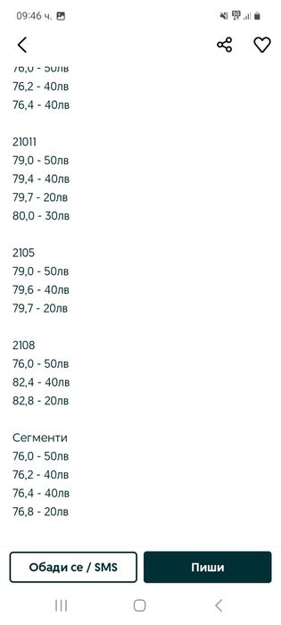 Бутала всички размери за руски коли лада ..жигула ..москвич..
