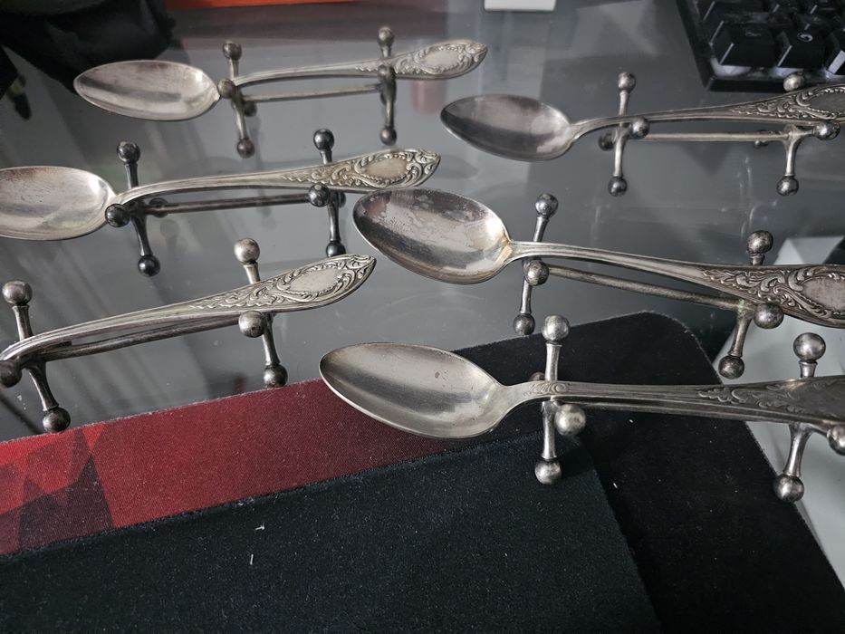 Set tacâmuri lingurițe și suport Rusia argint