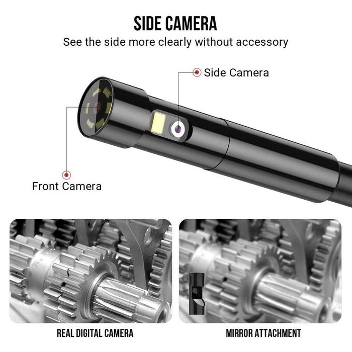 Эндоскоп с двойной камерой и большим дисплеем