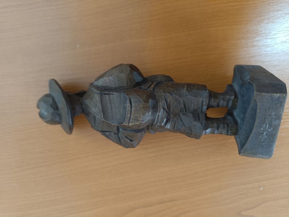 Sculpturi lemn. Don Quijote si Sancho Panza. Statuete lemn