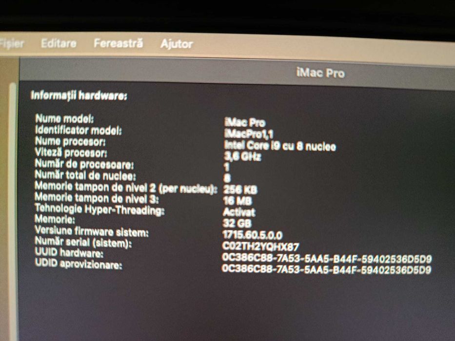 PC gaming editare 3d i9 9900k 32gb r480 8gb, imac pro big sur/win 11