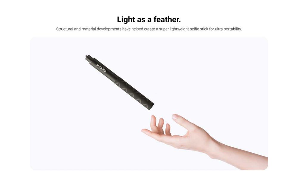 Insta360 X5 114cm Invisible Selfie Stick shtativ tripod