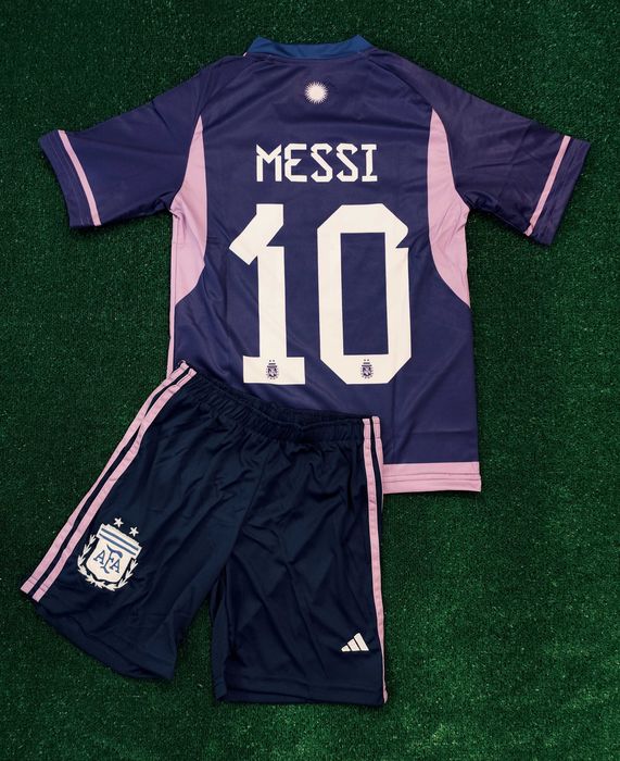 Мъжки детски екип Аржентина Меси adidas мъжка детска фланелка