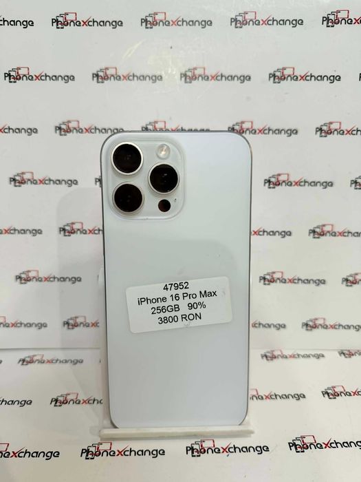 iPhone 16 Pro Max White Neverlocked 256GB 90% 47952