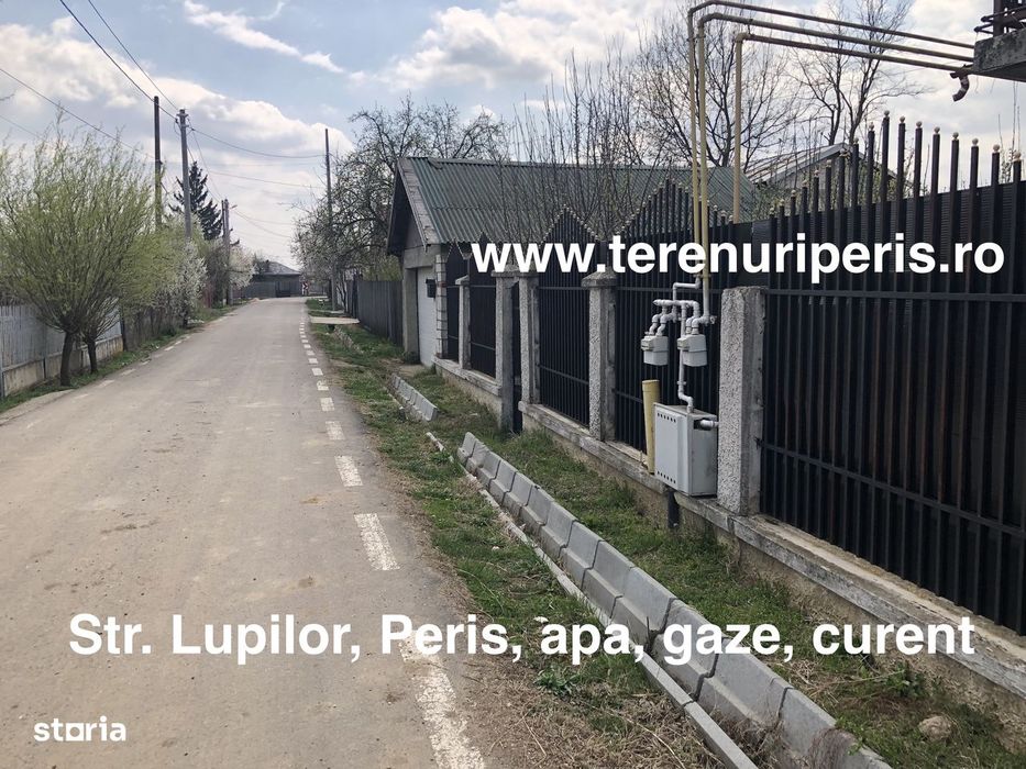Teren 8700 mp Peris Strada Lupilor la 50m de case asfalt si utilitati