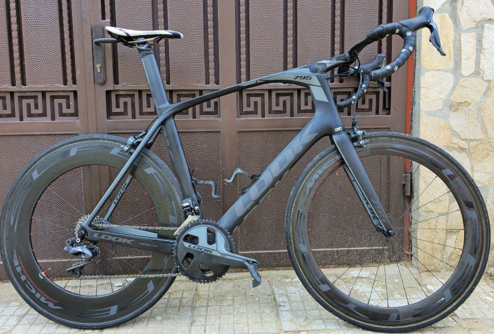 Висок Клас Карбонов Шосеен велосипед XL Look 795 Full Carbon 2x11 Ultegra Електронен Монтаж Пълен комплект документация