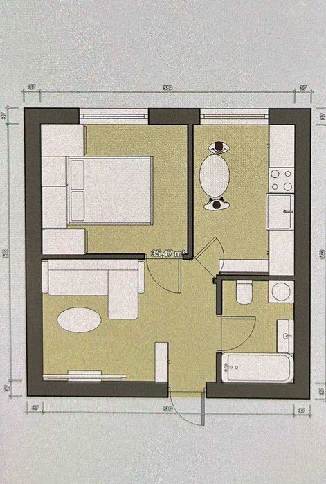 ЖК Royal house 1в2/8/10 евро квартира 35м2 срочно продается: Яккасарай