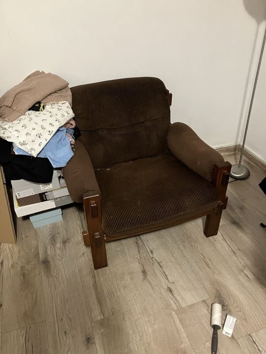 Fotoliu lemn tapitat