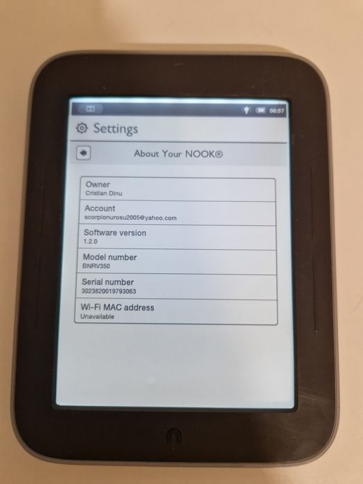Book reader, nook glowlight