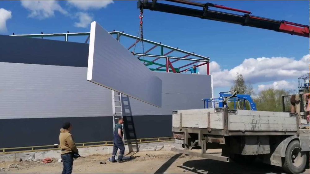 Монтаж сендвич-панелей и металлоконструкций