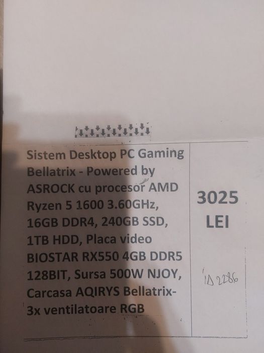 Vând unitate PC Gaming