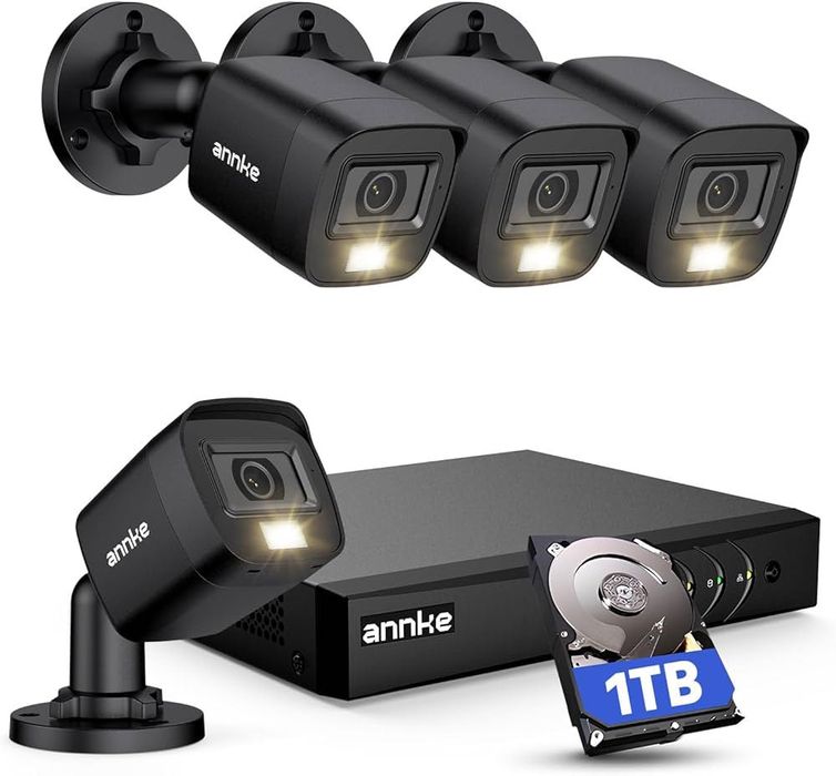 Система за наблюдение, Annke, 8CH DVR, 5MP Ultra HD, нощно виждане